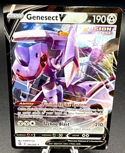 Genesect V  2021 Pokemon TCG  SWSH Fusion Strike 185/264 - Picture 1 of 11