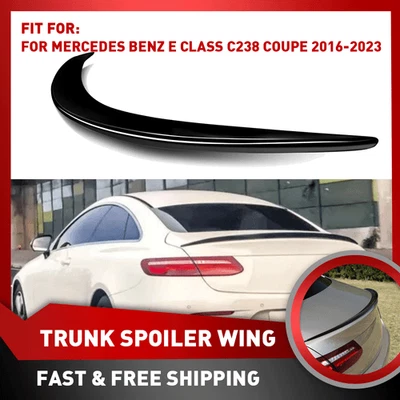 Alerón trasero negro brillante ABS para Mercedes-Benz Clase E E E400 E450 labio del ala Foto 1 de 4