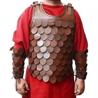 Disfraz de Halloween Medieval Vikingo Escala de Cuero Conjunto de Armadura Larp Disfraz de Juegos con disfraces Foto 1 de 2