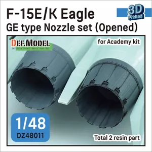 DEF 1/48 F-15E/K Eagle Nozzle set GE type Opened for Academy kits - Picture 1 of 1