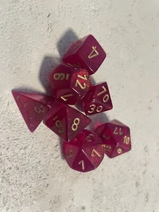 Chessex Dice Borealis Magenta OLD GLITTER 7 Die- Set CHX 27424 OOP - Picture 1 of 18