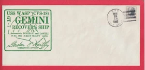 GEMINI 7 - Recovery - Astronauts Borman & Lovell - 12/18/65 - USS Wasp (CVS-18) - Picture 1 of 1