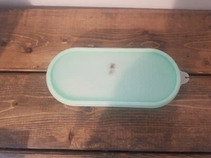 Vintage Tupperware Green Home Kitchen Storage #1375-15 & Sheer Lid #1376-15   - Picture 1 of 12