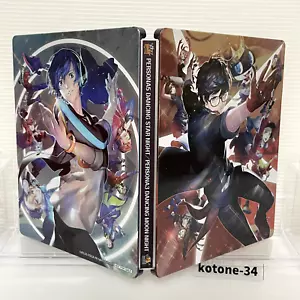 Libro de acero danzante Persona 5 y 3 GEO estuche limitado sin héroe de juego Joker Aegis Yuki - Imagen 1 de 10