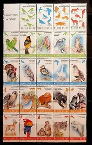 MEXICO Sc 1875 NH BLOCK OF 24 OF 1994 - BIRDS & ANIMALS - (CT5) - Picture 1 of 1
