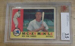 1960 Topps MICKEY MANTLE New York Yankees # 350 BVG BECKETT 3.5 VERY GOOD +
