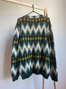 Palmett Vintage 90er Unisex Norwegermuster Wollpullover Gr. Damen 48 / Herren 54 - Bild 1 von 5