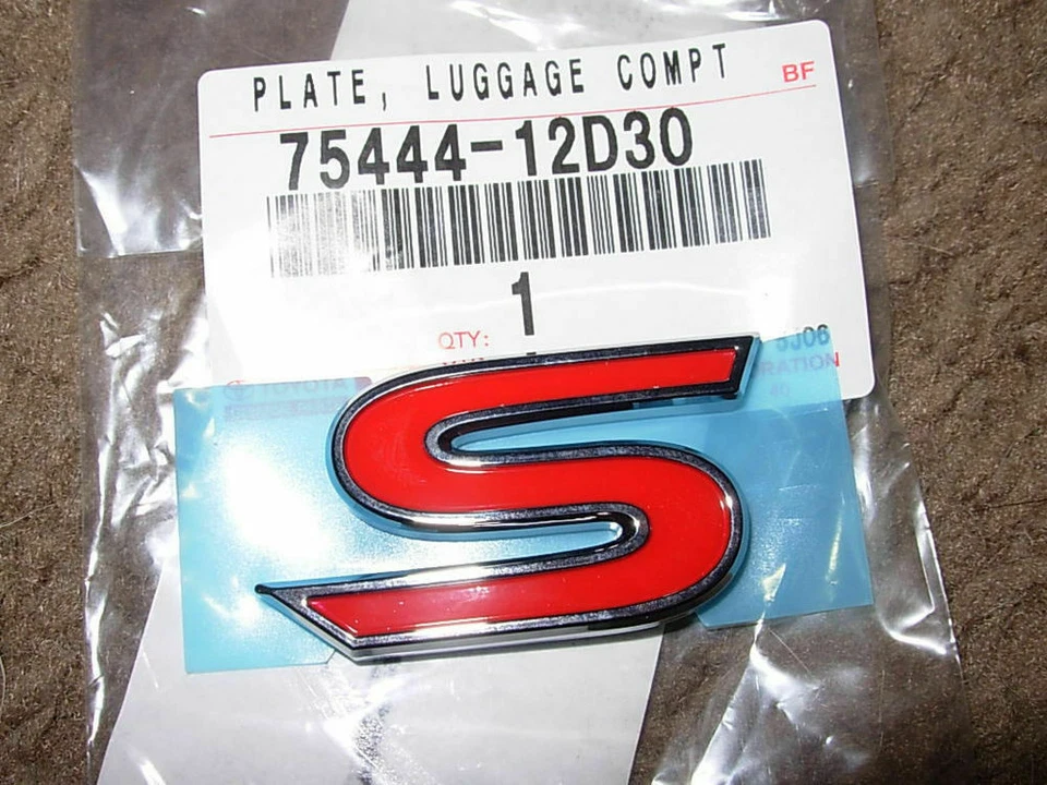 OEM TOYOTA 2014-2016 TOYOTA COROLLA S PLACA EMBLEMA 75444-12D30 Foto 1 de 1