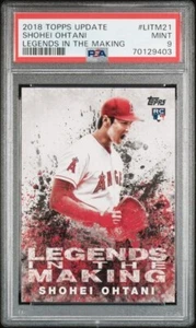 2018 Topps Update Legends in the Making LITM21 Shohei Ohtani Rookie RC PSA 9 QTY - Picture 1 of 4