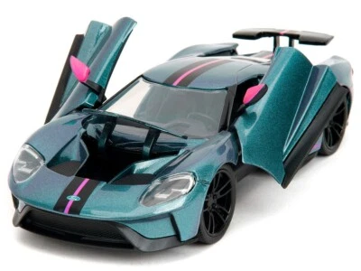 Carro modelo Ford GT fundido azul roxo metálico 35192 Jada Pink Slips 2017 em escala 1/24 - Imagem 1 de 4