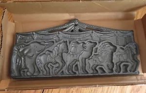 John Wright Cast Iron Baking Pan Carousel 2-sided Shortbread Cookie Mold - Picture 1 of 11