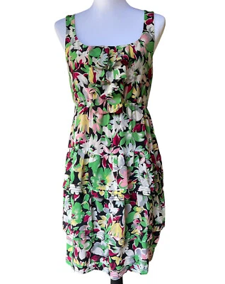 Vestido Anthropologie Moulinette Soeurs para mujer 6 florales de seda colorido en capas Foto 1 de 4