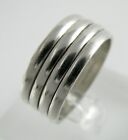 Taxco Mexico Sterling Silver Ridged Band Ring 925 Size 11.25 7.6g Weight