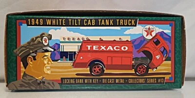 Ertl Collectibles Texaco 1949 White Tilt Cab Tank Truck Die-Cast Coin Bank - Image 1 of 4