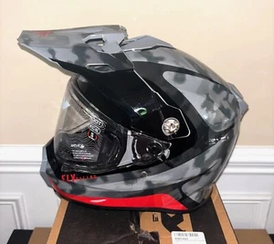 FLY RACING TREKKER PULSE HELMET BLACK CAMO/RED SIZE SMALL - 73-7025S - Picture 1 of 7