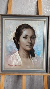 Amazing Oil Painting Of A Beautiful Young Lady/Woman Ready Framed - Picture 1 of 8