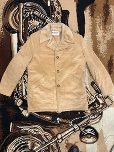 Vintage McGregor Jacket Size 40 Mens Tan Corduroy Sherpa Lined Coat Button Front - Picture 1 of 7