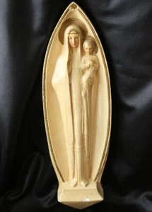 Placa de colección católica de la Virgen y el Niño Roman Art Co Robia Ware  - Imagen 1 de 4