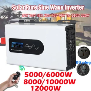5000W 12000W Max 12V 24V 48V - 230V Pure Sine Voltage Converter Inverter - Picture 1 of 29