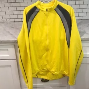 Novara Cycle Jacket Mens XXL Yellow Full Zip Lightweight Pockets Gorpcore Bike - Picture 1 of 7