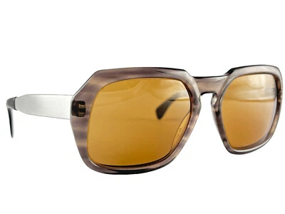 全新 复古 RODENSTOCK MOLVENO 超大号 棕色和银色 1970 年代太阳镜 — 第 1/4 张图片