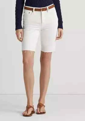 LAUREN RALPH LAUREN - DENIM BERMUDA SHORTS WHITE OR YELLOW - NWT SZ 6, 8, 10, 14 - Image 1 of 2