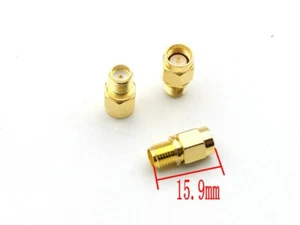 PureTek® Pozłacana wtyczka SMA (pinka męska) na gniazdo SMA (pinka żeńska) Adapter - Zdjęcie 1 z 2