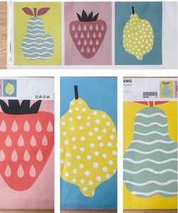 IKEA TRILLING Set 3 Art Posters Fruit Strawberry Pear Lemon Whimsical Wall Decor - Picture 1 of 9
