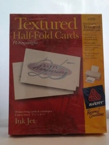 Tarjetas y sobres imprimibles de peso pesado Avery 6378 inyección de tinta 5 1/2" x 8 1/2" nuevos en caja - Imagen 1 de 3