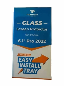 Power Theory 2 Pack Glass Screen Protector for Iphone 14 Pro 6.1" 2022 PT-14P-SP - Picture 1 of 2