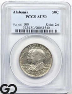 1919 Alabama Commemorative Half Dollar, PCGS AU-50 ** Tougher Date Commem! - Picture 1 of 5