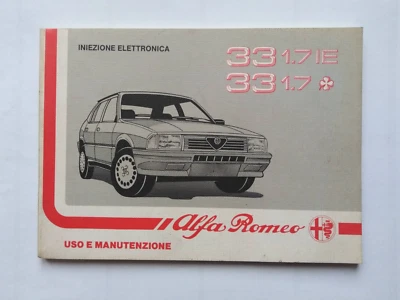 ALFA ROMEO ALFA  33  1700  IE  LIBRETTO USO E MANUTENZIONE   06/1988      (831) - Immagine 1 di 4