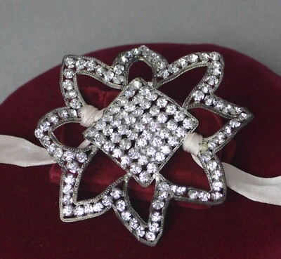 1920s STAR SHAPED FRENCH PASTE HAIR ORNAMENT FLAPPER HAIR ACCESSORY BRIDAL - Image 1 of 3