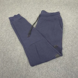 Nike Track Pants Mens MEDIUM Blue Tech Fleece Activewear Jogger Sports Size M - Picture 1 of 11