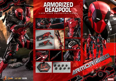 Hot Toys Armorized Warrior Deadpool 1:6 Scale Figure CMS09-D42 Sideshow Diecast - Image 1 of 4