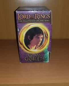 LORD OF THE RINGS The Fellowship of the Rings GLASS GOBLET Frodo HOBBIT BK promo - Imagen 1 de 3