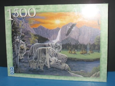 FX Schmid Path of The Wolf Spirit 1500 Piece Jigsaw Puzzle Sealed Wolves - Image 1 of 4