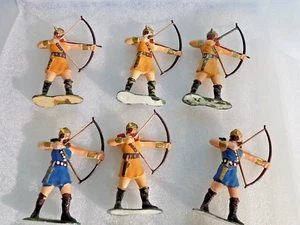 6 Marx 60 mm Viking Archers from 1963 (Sept. Listing) - Picture 1 of 6