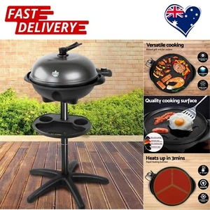 Electric BBQ Barbeque Grill Smoker Kettle Portable Non Stick Oven Birthday Gift - Picture 1 of 8