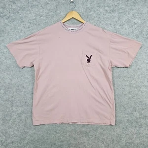 Playboy by PacSun Mauve Pocket Tee T-Shirt Gr. L gesticktes Logo PINHOLES - Bild 1 von 11