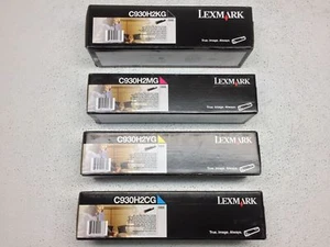 4 X New Genuine Lexmark C935 Color Toner C930H2KG C930H2MG C930H2YG C930H2CG - Picture 1 of 1