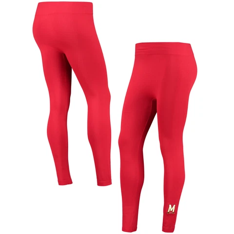 Women's ZooZatz Red Maryland Terrapins Fleece-Lined Leggings Cover