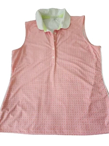 Fairway & Greene Large Ladies Golf Tennis Sleeveless Shirt Orange - Picture 1 of 9