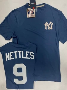 CAMISA DE HOMBRE GRAIG NETTLES COOPERSTOWN YANKEES CON NÚMERO DE NOMBRE JERSEY CON LOGOTIPO COSIDO - Imagen 1 de 3