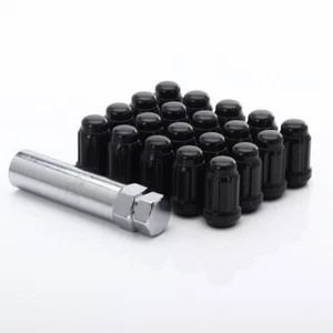 Kit 20 Chusi Muttern Lug Nuts Japan Racing M12x1,25 Höhe 35mm schwarz Ø Kopf 20mm - Bild 1 von 2