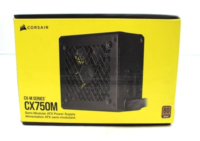 Corsair CX750M 750W 80 Plus Modular Power Supply - Black - Image 1 of 4