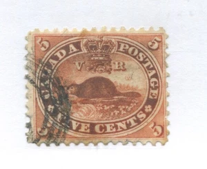 Canada 1859 5 cents extremely deep shade used - Picture 1 of 1