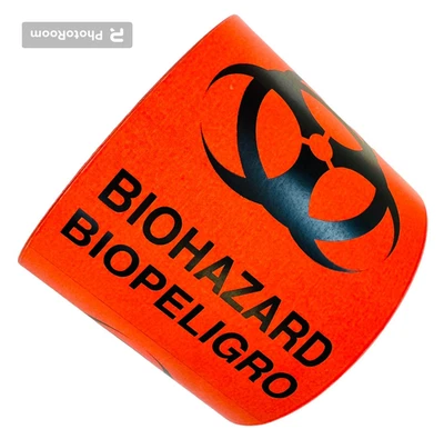 3x5 Biohazard / Biopeligro Labels Regulated Warning Stickers (2) RLS of 250 EA - Image 1 of 3