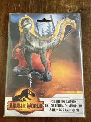 Jurassic World Foil Helium 38" Raptor Balloon Birthday Jurassic Park F2 - Image 1 of 2