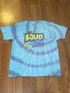 2021 Rolling Loud Travis Scott Post Malone ASAP Miami Tie Dye Rap Tee Shirt Sz L - Picture 1 of 7